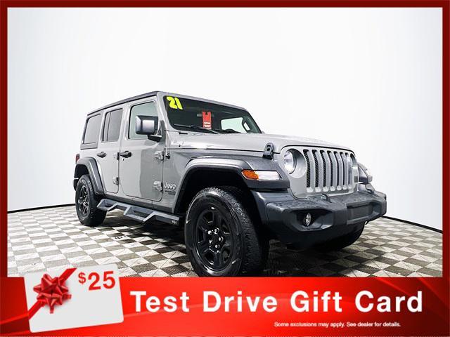 used 2021 Jeep Wrangler Unlimited car, priced at $29,172