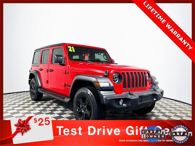 used 2021 Jeep Wrangler Unlimited car, priced at $33,249