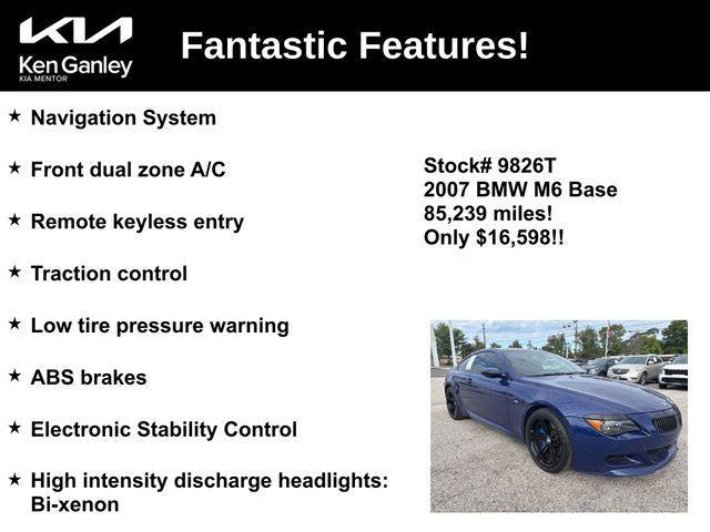 used 2007 BMW M6 car, priced at $16,598