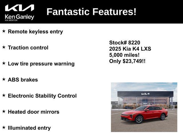 used 2025 Kia K4 car, priced at $23,749