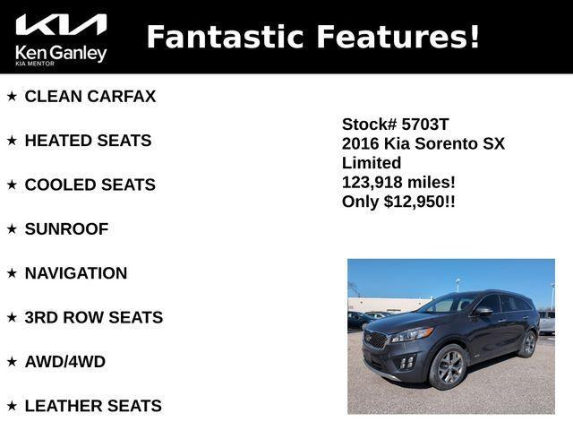 used 2016 Kia Sorento car, priced at $12,781