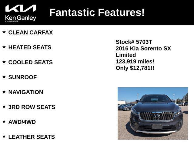 used 2016 Kia Sorento car, priced at $12,781