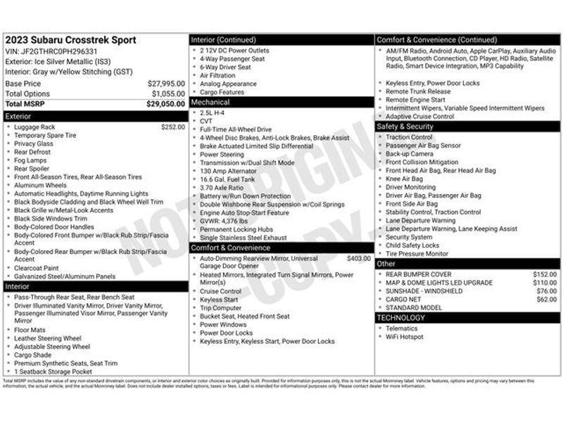 used 2023 Subaru Crosstrek car, priced at $24,903