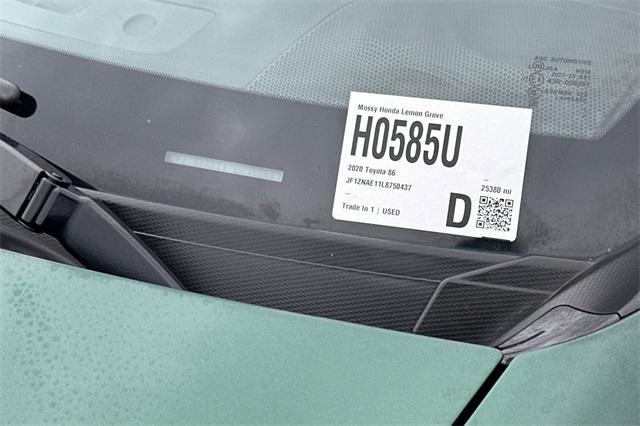 used 2020 Toyota 86 car, priced at $28,987