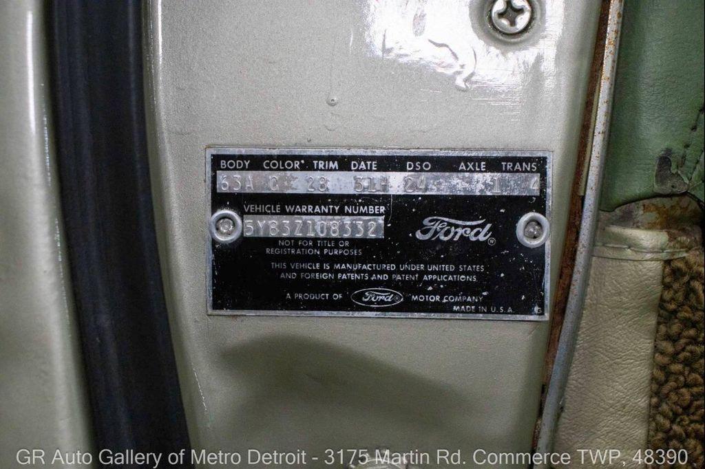 used 1965 Ford Thunderbird car, priced at $12,500