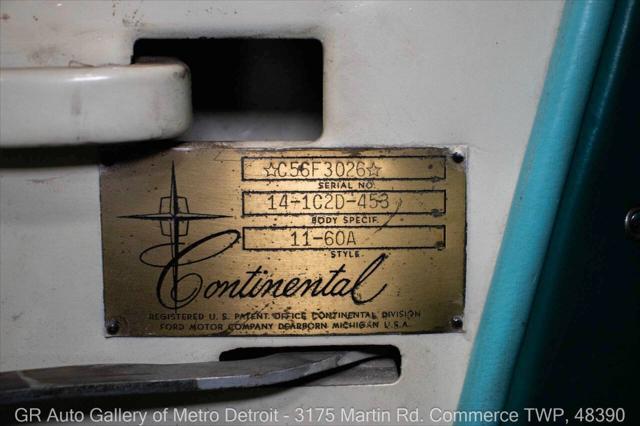 used 1956 Lincoln Continental car, priced at $29,900