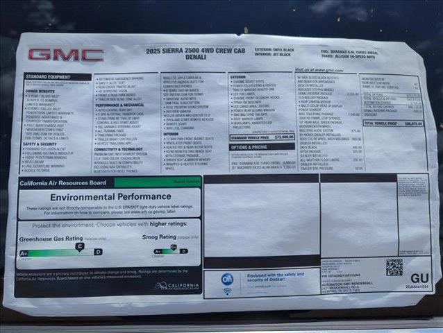 new 2025 GMC Sierra 2500 car, priced at $95,670