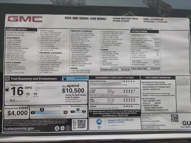 new 2025 GMC Sierra 1500 car, priced at $76,370