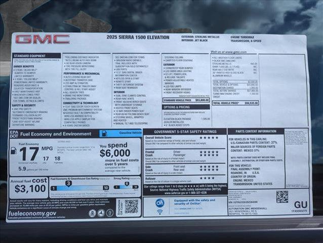 new 2025 GMC Sierra 1500 car, priced at $52,089