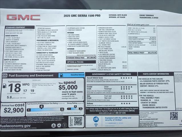 new 2025 GMC Sierra 1500 car, priced at $52,774