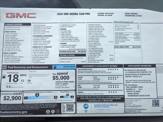 new 2025 GMC Sierra 1500 car, priced at $52,774