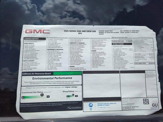 new 2025 GMC Sierra 2500 car, priced at $93,500