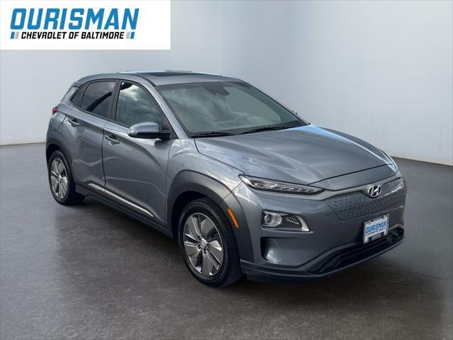 used 2021 Hyundai Kona EV car, priced at $18,500