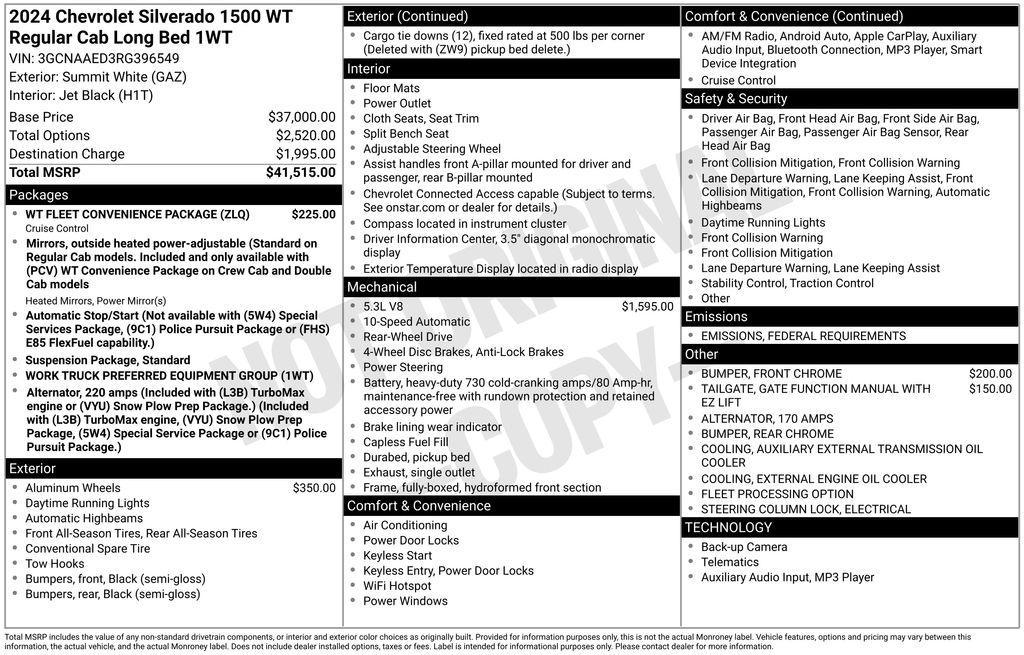 used 2024 Chevrolet Silverado 1500 car, priced at $29,300