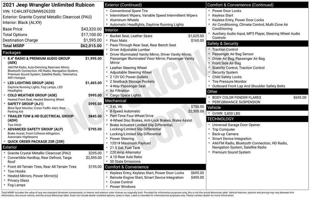 used 2021 Jeep Wrangler Unlimited car, priced at $39,200