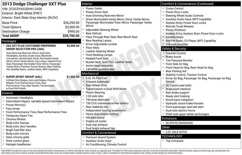 used 2013 Dodge Challenger car, priced at $11,900