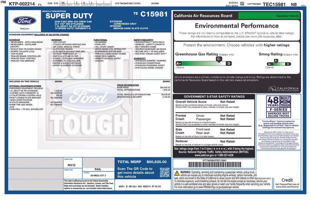 new 2026 Ford F-250 car, priced at $58,403