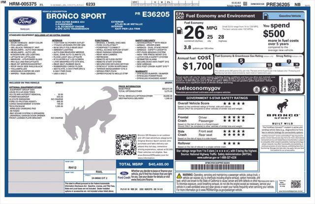 used 2023 Ford Bronco Sport car, priced at $30,500