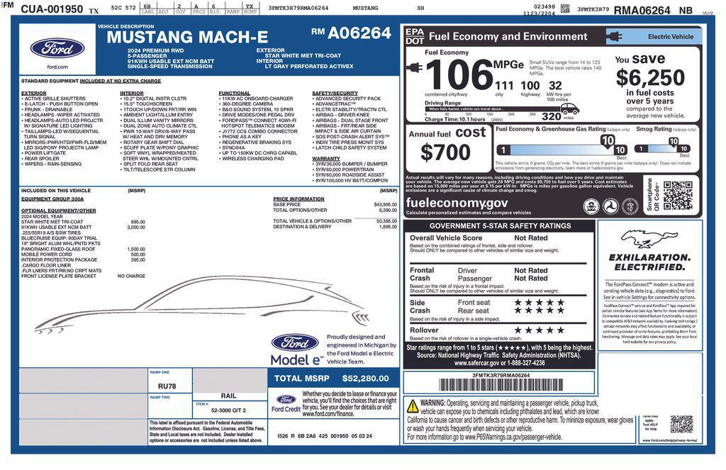 used 2024 Ford Mustang Mach-E car, priced at $33,500