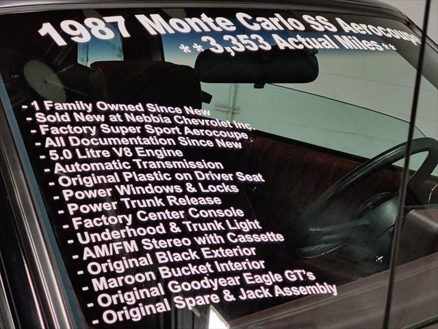 used 1987 Chevrolet Monte Carlo car, priced at $59,995