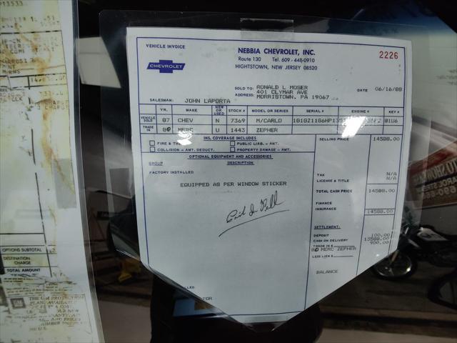 used 1987 Chevrolet Monte Carlo car, priced at $59,995