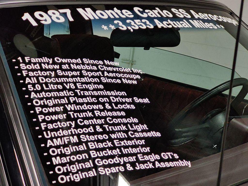 used 1987 Chevrolet Monte Carlo car, priced at $43,995