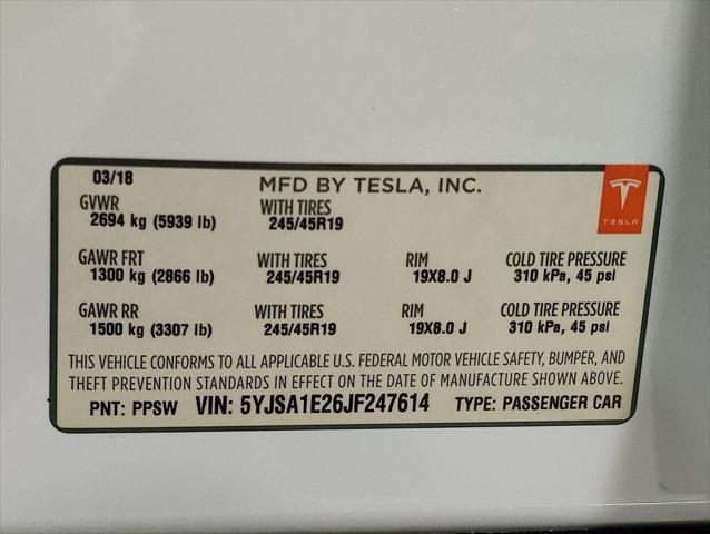 used 2018 Tesla Model S car, priced at $14,995