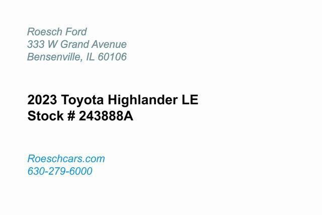 used 2023 Toyota Highlander car, priced at $33,000