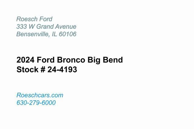 new 2024 Ford Bronco car, priced at $47,385