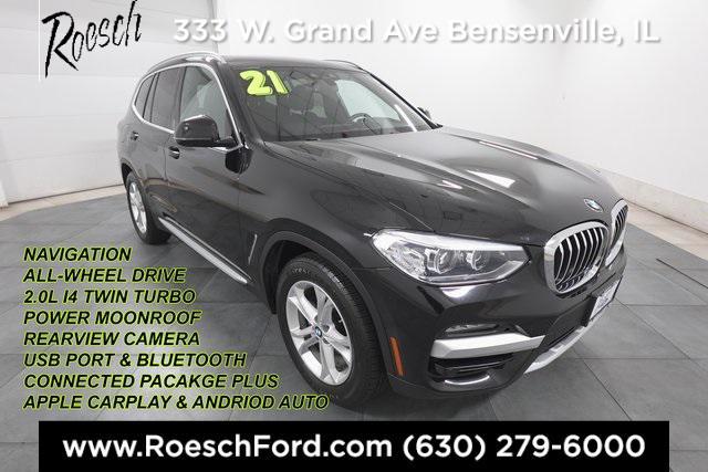 used 2021 BMW X3 car, priced at $24,400