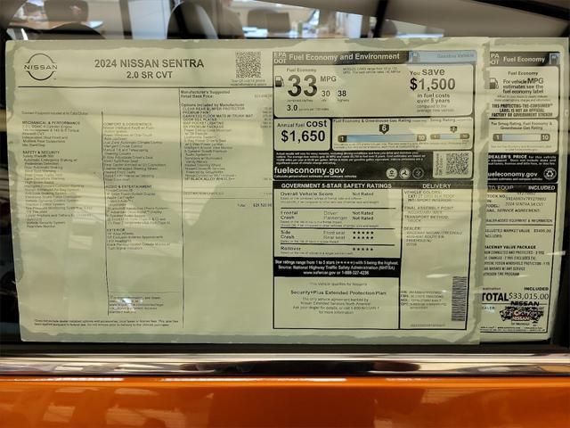 new 2024 Nissan Sentra car, priced at $26,454