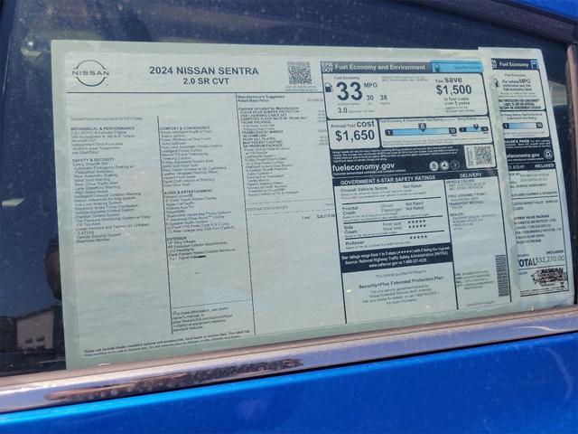 new 2024 Nissan Sentra car, priced at $26,261