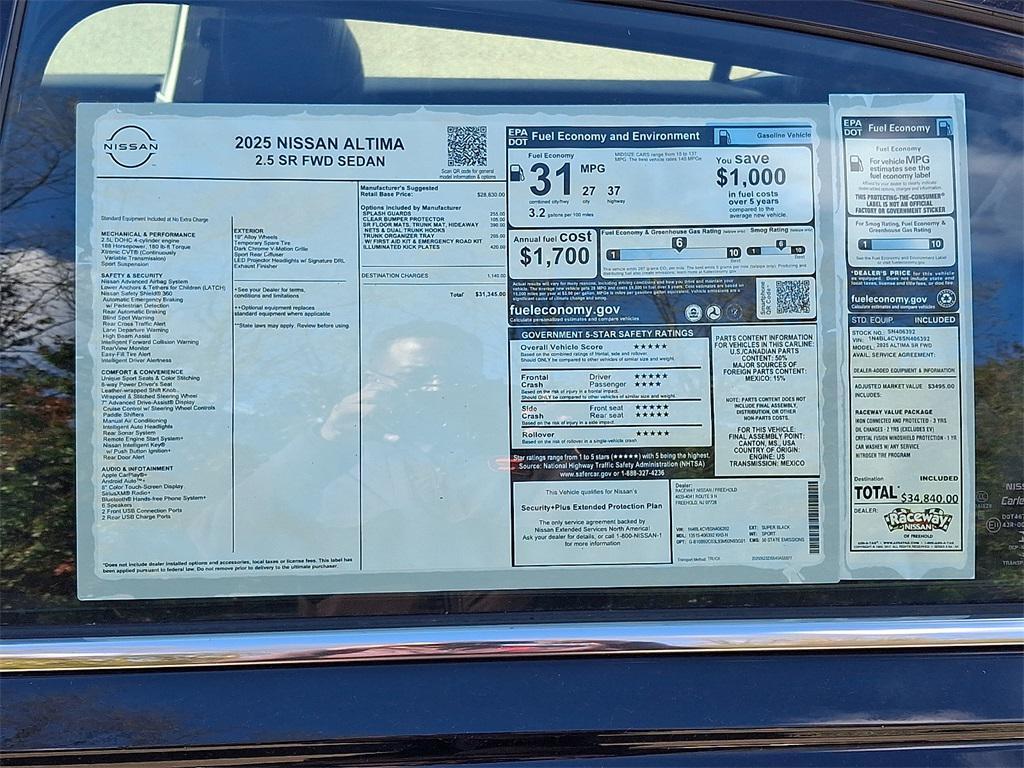 new 2025 Nissan Altima car, priced at $28,211
