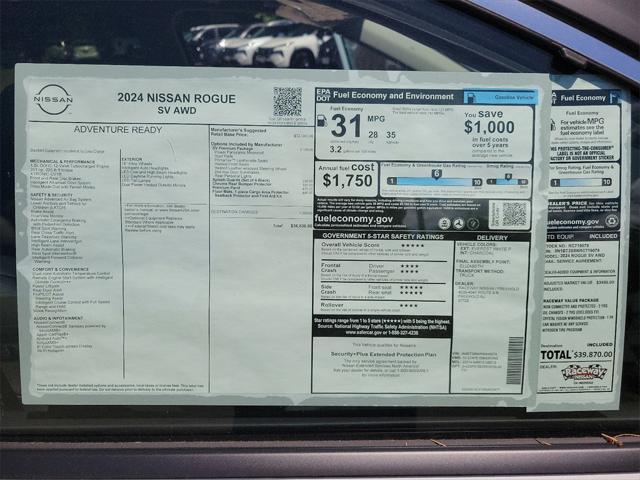 new 2024 Nissan Rogue car, priced at $33,252