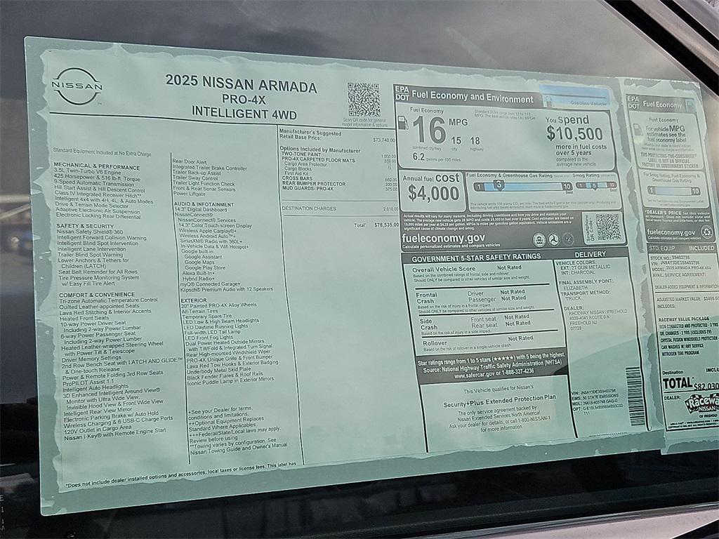 new 2025 Nissan Armada car, priced at $67,611