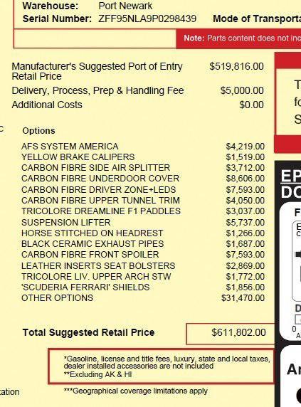 used 2023 Ferrari SF90 Stradale car, priced at $499,890