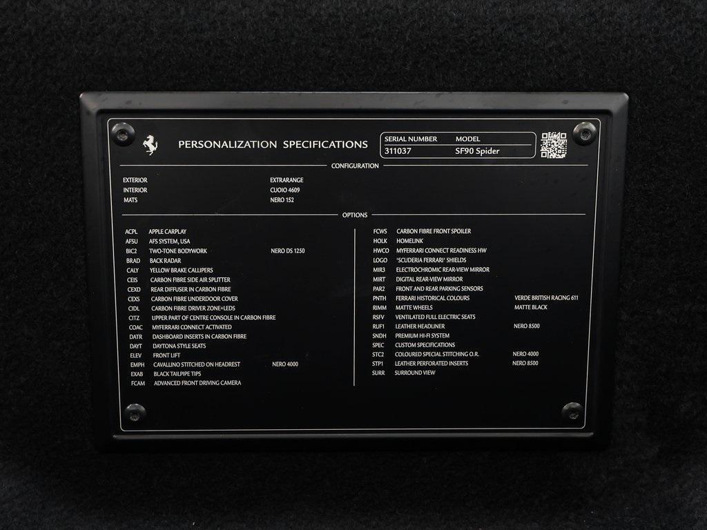 used 2024 Ferrari SF90 Spider car, priced at $599,890