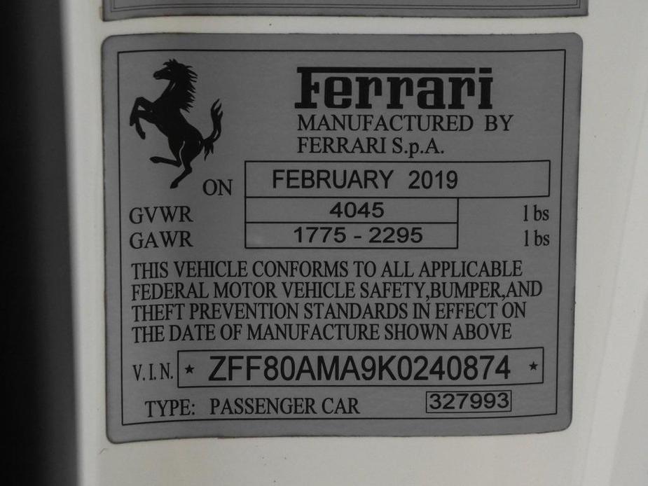 used 2019 Ferrari 488 Spider car, priced at $309,950