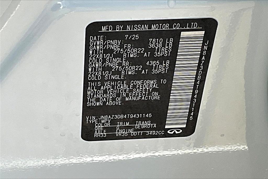 new 2026 INFINITI QX80 car, priced at $93,917