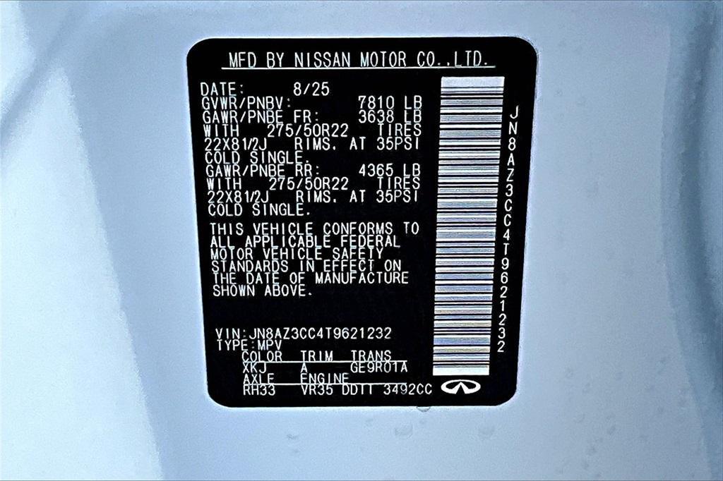 new 2026 INFINITI QX80 car, priced at $112,196