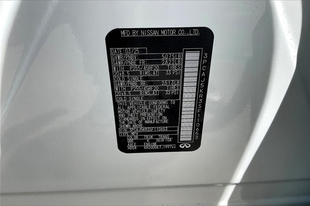 new 2025 INFINITI QX55 car, priced at $55,267