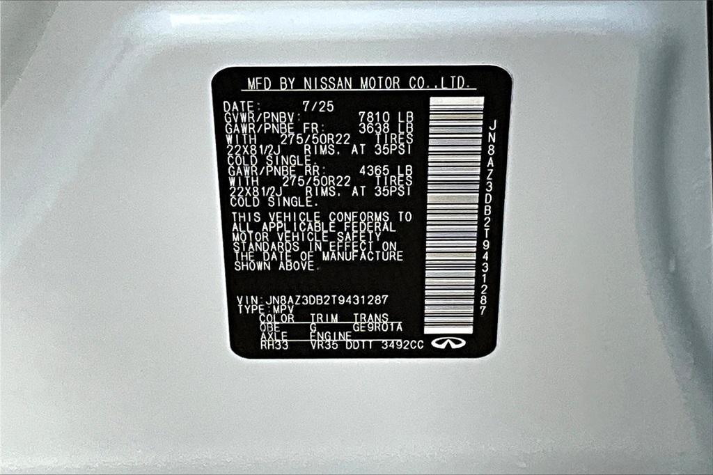 new 2026 INFINITI QX80 car, priced at $100,917