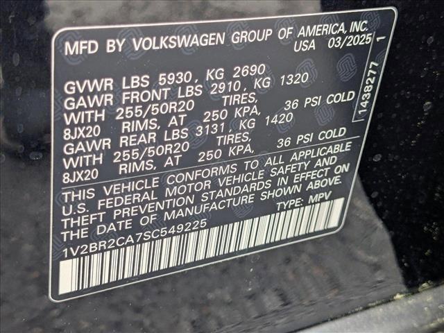 new 2025 Volkswagen Atlas car, priced at $47,629