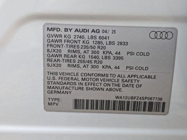 new 2025 Audi Q4 e-tron Sportback car, priced at $59,285