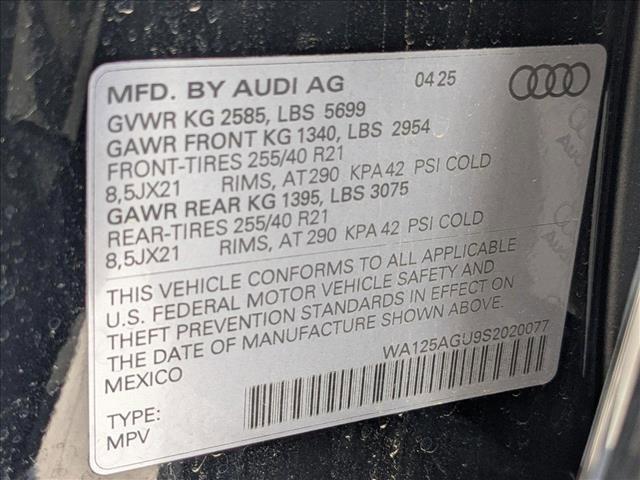 new 2025 Audi SQ5 car, priced at $74,265