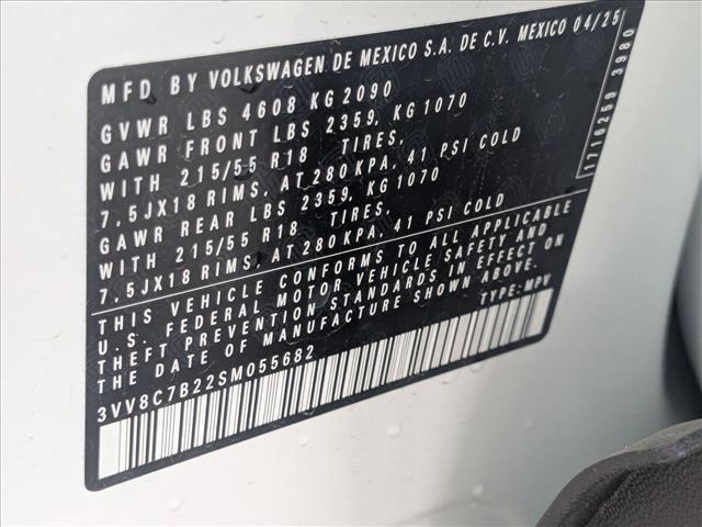 new 2025 Volkswagen Taos car, priced at $26,305