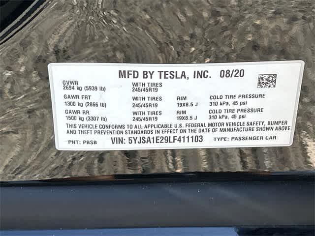 used 2020 Tesla Model S car, priced at $32,500
