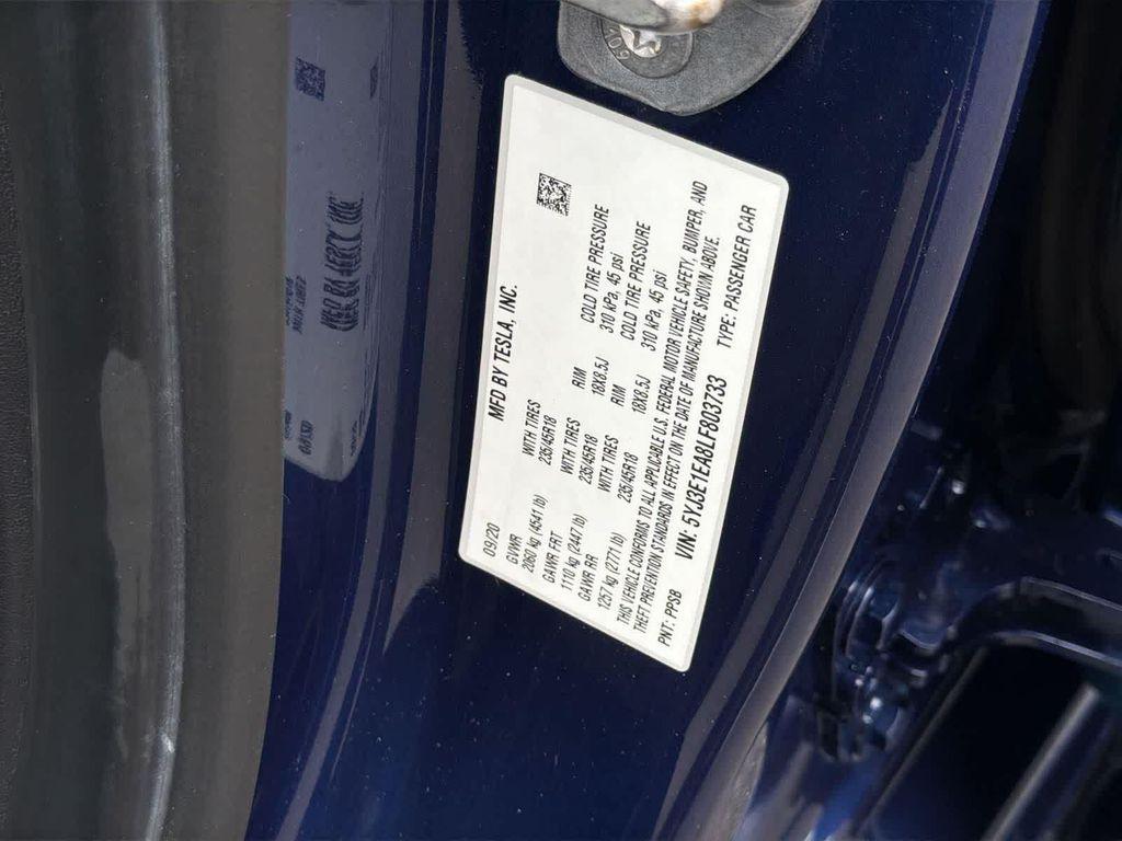 used 2020 Tesla Model 3 car, priced at $18,333