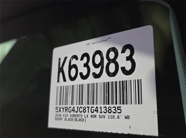 new 2026 Kia Sorento car, priced at $33,900