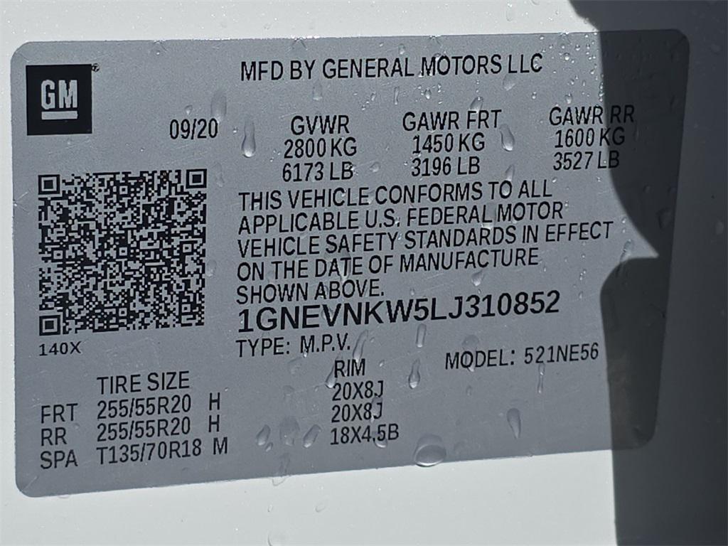 used 2020 Chevrolet Traverse car, priced at $26,720